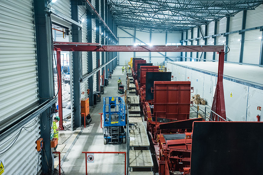 CBEGroup moules de voussoirs en usine de production automatisée